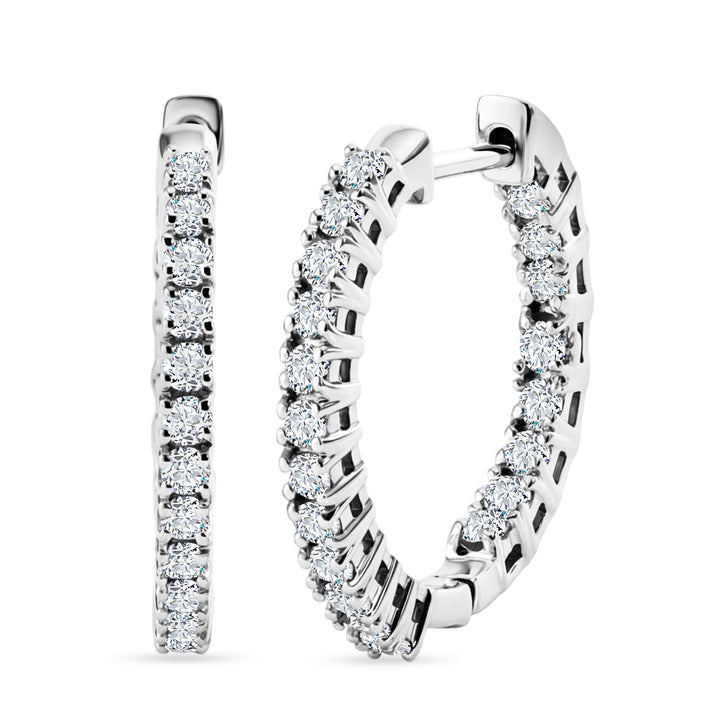 Luxuriant - Lab Grown Diamond (SI/G-H) Full Hoop Earring in 18K Vermeil Yellow Gold Plated Sterling Silver 1.00 Ct. 8599168 1