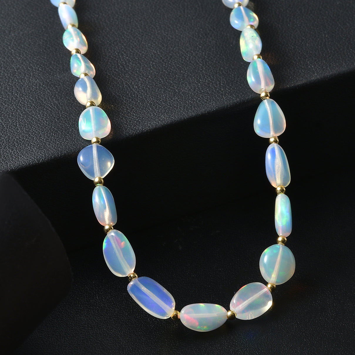 AAA Ethiopian Opal Necklace (Size - 18-2 Ext) in 18K Vermeil Yellow Gold Plated Sterling Silver 8599215 3
