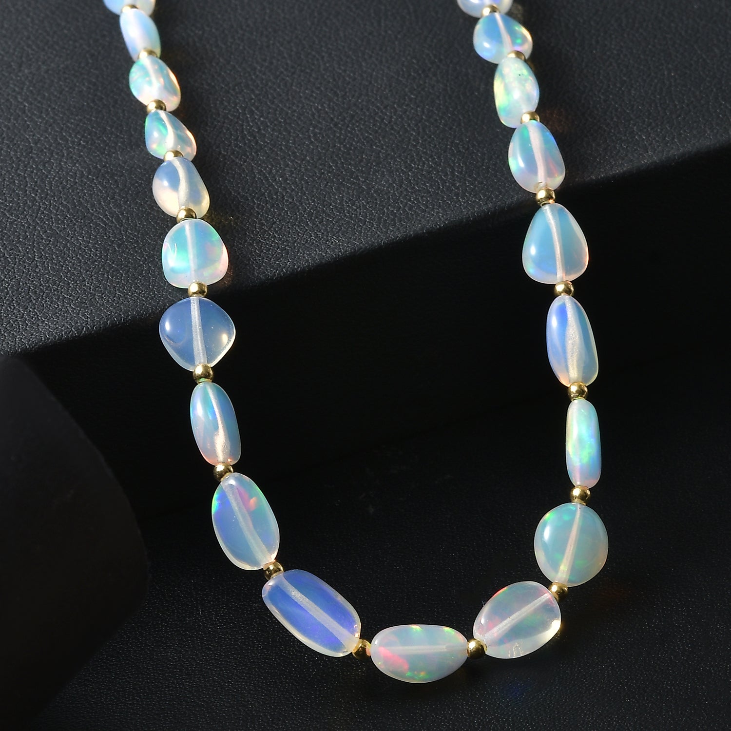 AAA Ethiopian Opal Necklace (Size - 18-2 Ext) in 18K Vermeil Yellow Gold Plated Sterling Silver 8599215 3