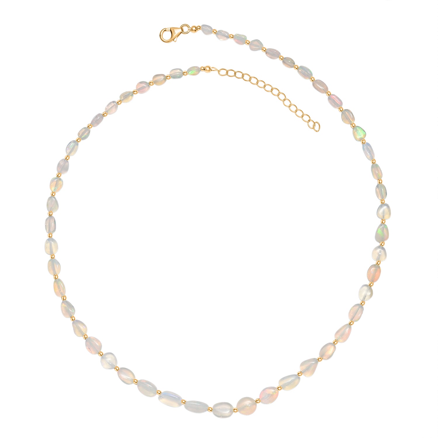 AAA Ethiopian Opal Necklace (Size - 18-2 Ext) in 18K Vermeil Yellow Gold Plated Sterling Silver 8599215 5