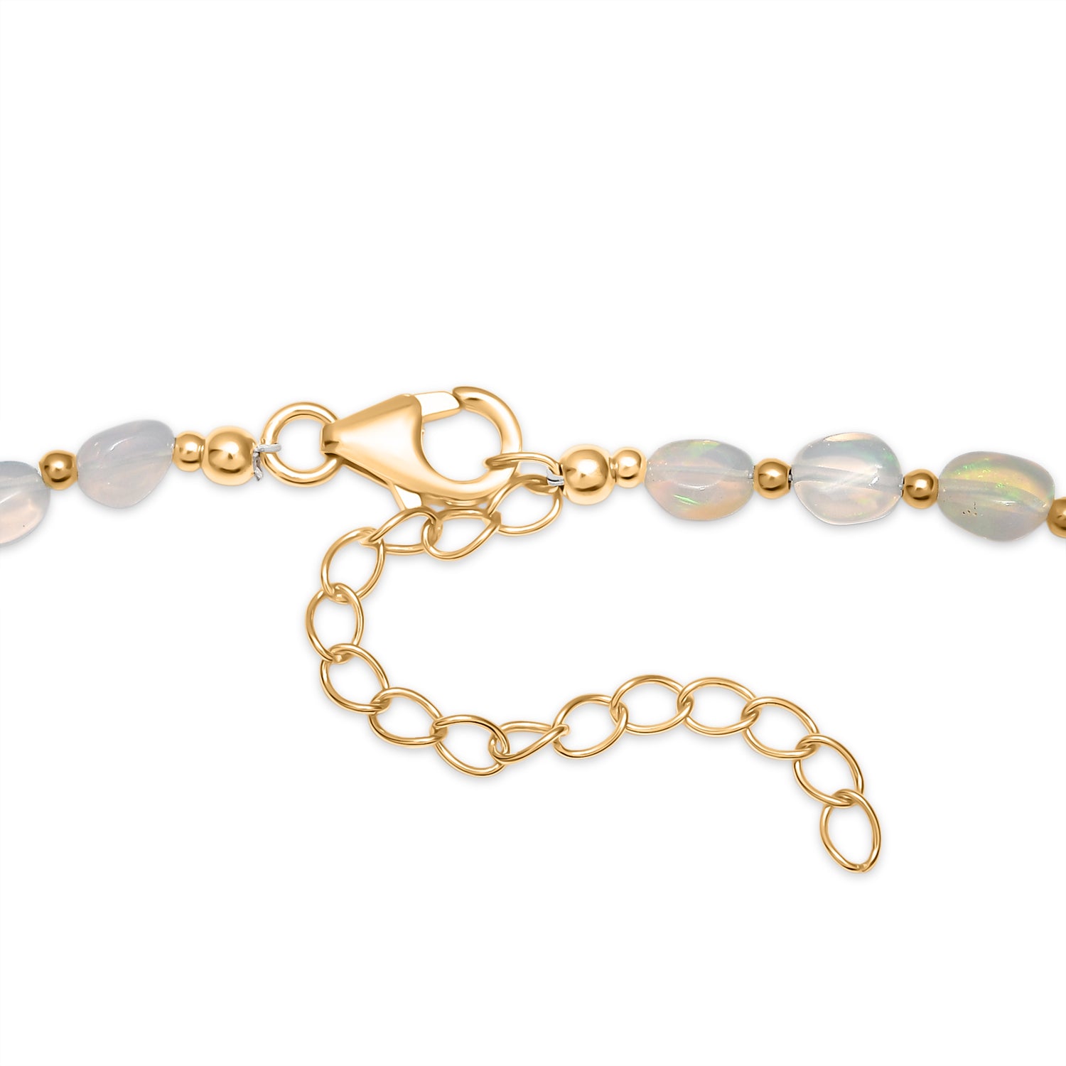 AAA Ethiopian Opal Necklace (Size - 18-2 Ext) in 18K Vermeil Yellow Gold Plated Sterling Silver 8599215 6