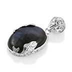 Royal Bali Collection - D'Joy Labradorite Sterling Silver Oval Design Solitaire Pendant 19.70 Ct._8599244_3