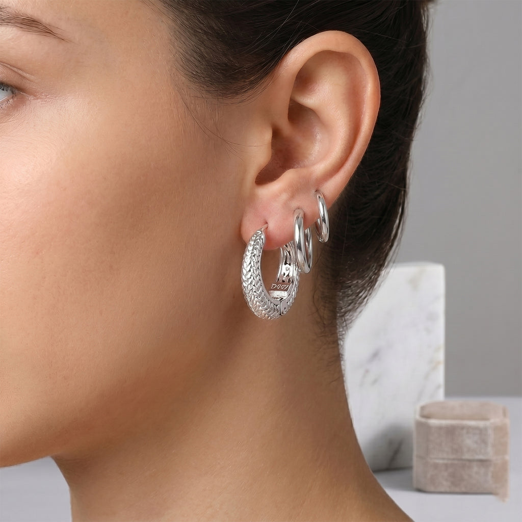 Royal Bali Collection - D'Joy Sterling Silver Filigree Hoop Earring_8599248_2