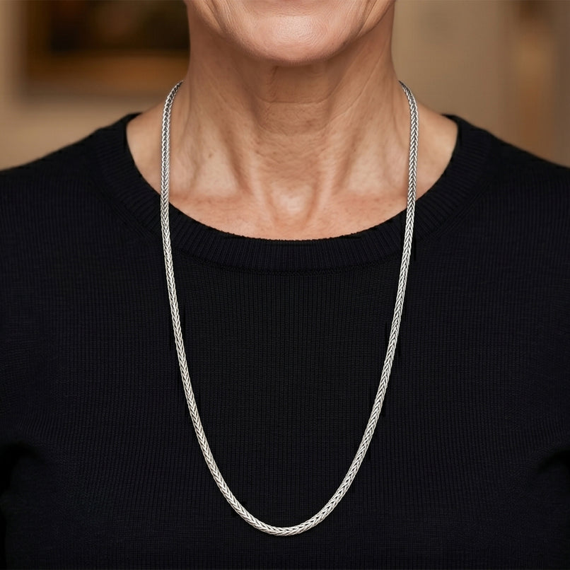 Royal Bali Collection - D'Joy Sterling Silver Tulangnaga Necklace (Size - 30) with Lobster Clasp_8599329