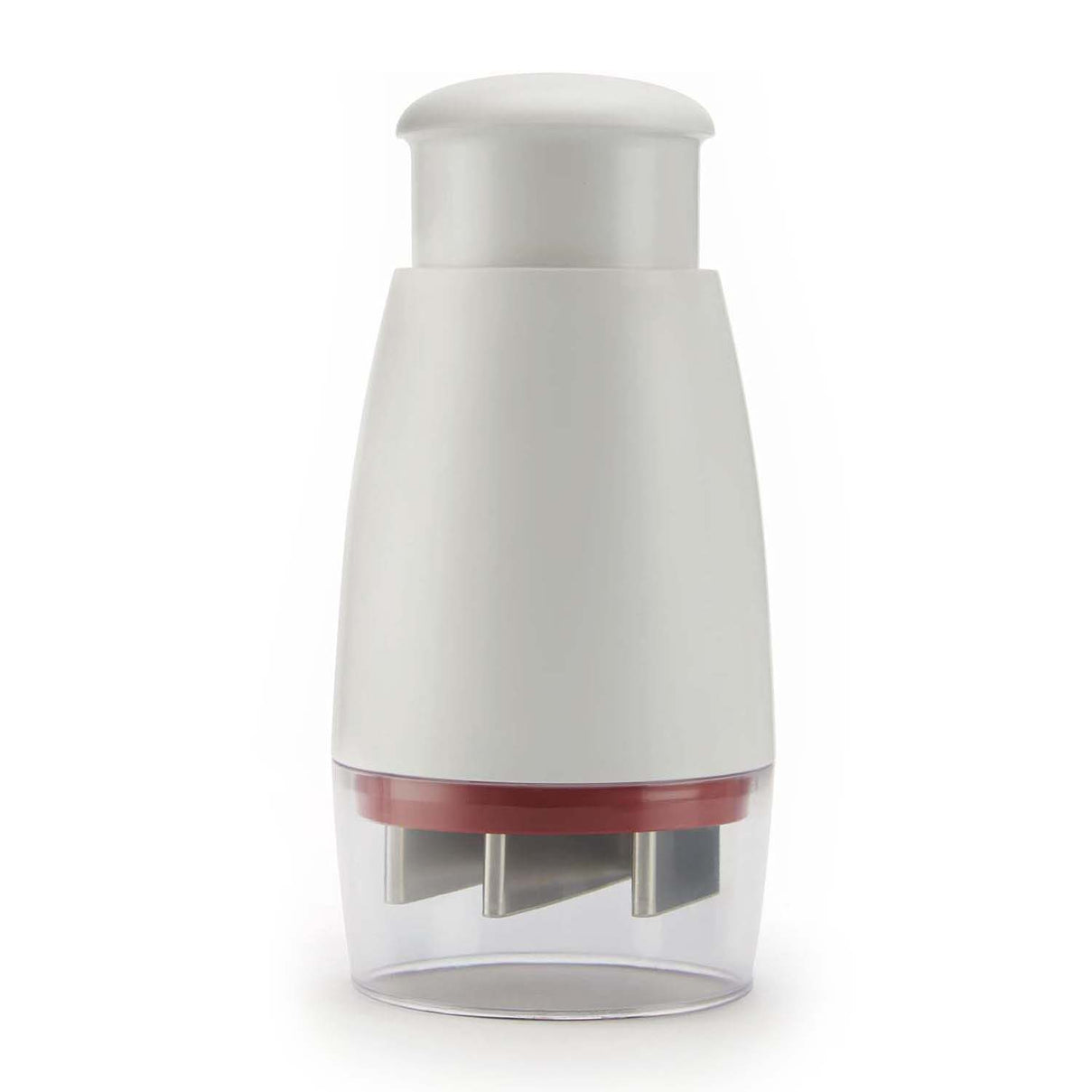 Zyliss Zick-Zick Classic Food Chopper - Manual Handheld White Vegetable Slicer, Premium 1 Cup Capacity Stainless Steel Rotating Blade Onion Dicer with Lockable Handle V32516276 0