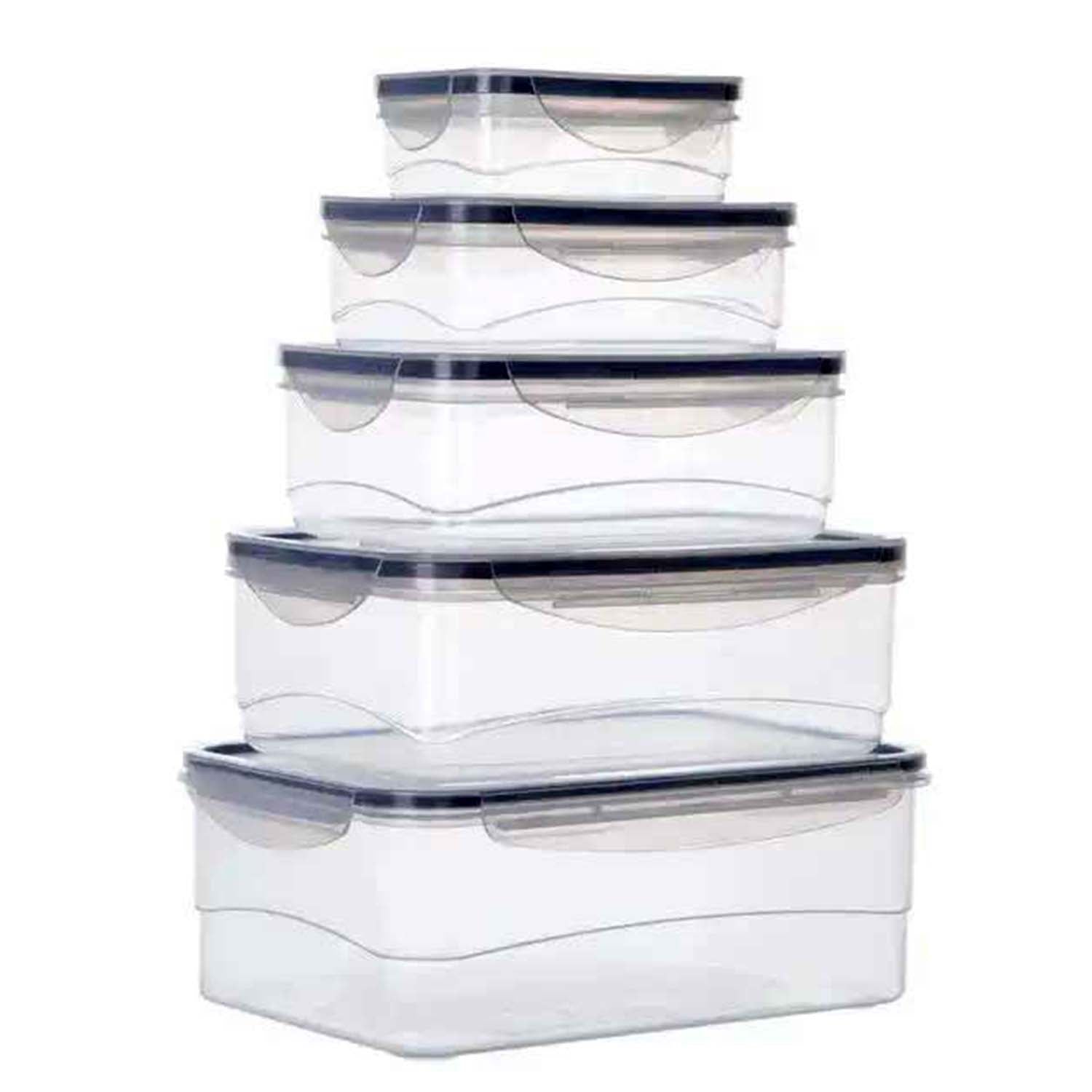 Kitchen Utensils 5-Piece BPA-Free Plastic Food Storage Containers - Grey 8599433 0
