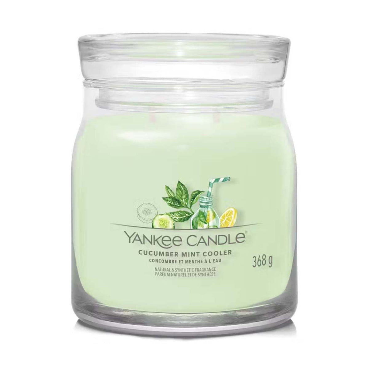 YANKEE CANDLE  2 Wick Candle (368 Grams - Burn Time 35-50 Hours) - Cucumber Mint Cooler V32516160 0