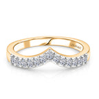 Luxuriant - Lab Grown Diamond (SI/G-H) Wishbone Ring in 18K Vermeil Yellow Gold Plated Sterling Silver 0.25 Ct._8600422