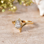 Lucy Q - SGL Certified Lab Grown Diamond (SI/G-H) Drop Solitaire Ring in 18K Vermeil Yellow Gold Plated Sterling Silver 1.00 Ct._8600483_2