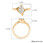 Lucy Q - SGL Certified Lab Grown Diamond (SI/G-H) Drop Solitaire Ring in 18K Vermeil Yellow Gold Plated Sterling Silver 1.00 Ct._8600483_5