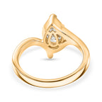 Lucy Q - SGL Certified Lab Grown Diamond (SI/G-H) Drop Solitaire Ring in 18K Vermeil Yellow Gold Plated Sterling Silver 1.00 Ct._8600509_5