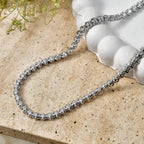 NYC CloseOut- Lab Grown Diamond (SI/G-H) Tennis Necklace (Size - 20) in Rhodium Overlay Sterling Silver 8.00 Ct, Silver Wt. 26.00 Gms_8600535_2