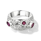 Royal Bali Collection - D'Joy Ruby Sterling Silver Butterfly Motif Band Ring_8600559