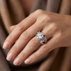 Royal Bali Collection - D'Joy Ruby Sterling Silver Butterfly Motif Band Ring_8600559_1