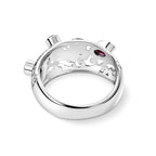 Royal Bali Collection - D'Joy Ruby Sterling Silver Butterfly Motif Band Ring_8600559_4