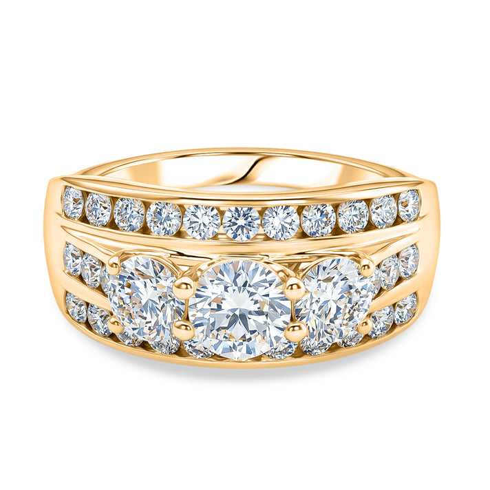 Luxuriant - SGL Certified Lab Grown Diamond (SI-G-H) Ring in 18K Vermeil Yellow Gold Plated Sterling Silver 3.00 Ct. 8600582 1