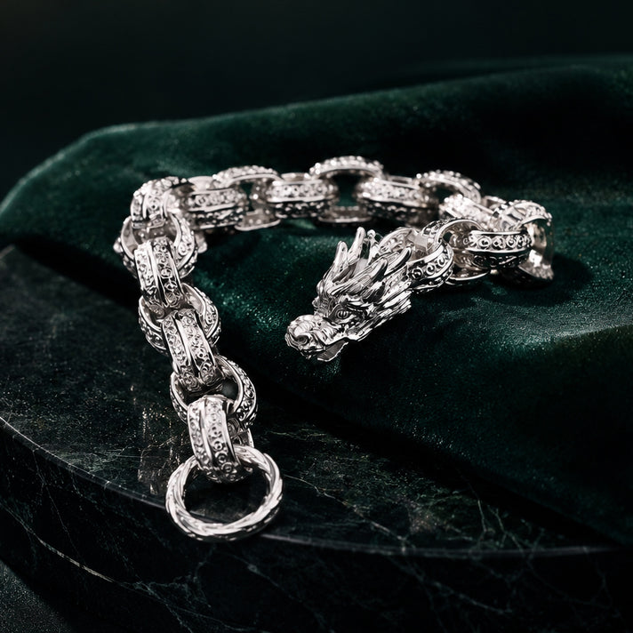 D'Joy Sterling Silver Tirta Naga Bracelet (Size - 7.5) with Clasp, Silver Wt. 27.70 Gms 8600605 2