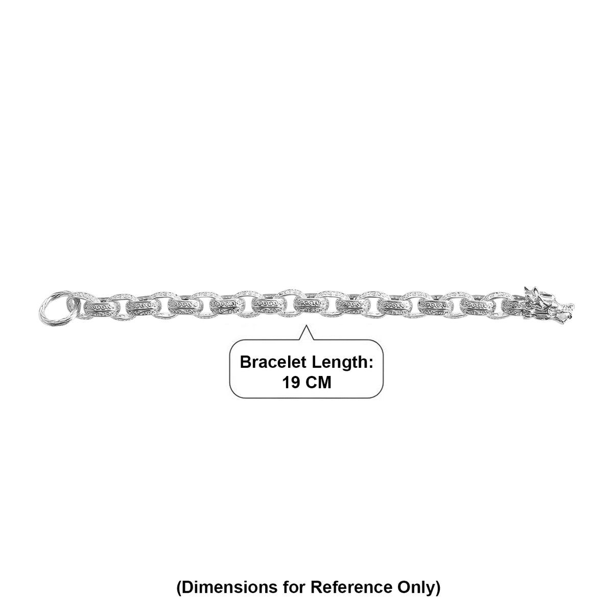 D'Joy Sterling Silver Tirta Naga Bracelet (Size - 7.5) with Clasp, Silver Wt. 27.70 Gms 8600605 6