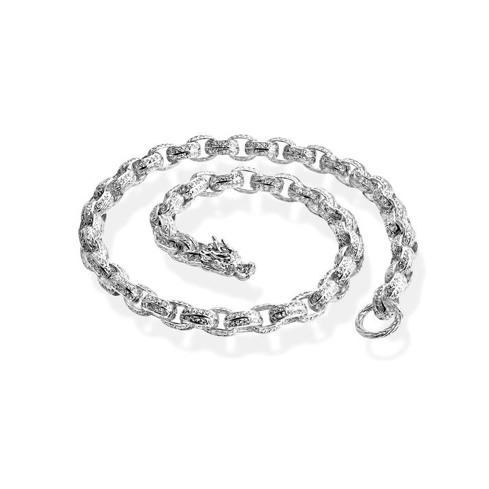 D'Joy Sterling Silver Tirta Naga Necklace (Size - 20) with Clasp, Silver Wt. 72.70 Gms 8600644 1