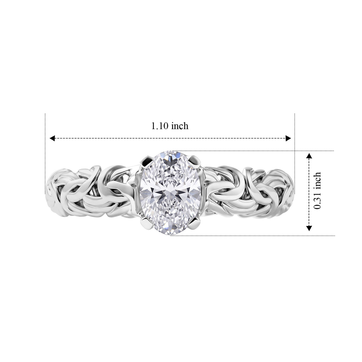Luxuriant - Lab Grown Diamond Ring in Sterling Silver 1.00 Ct. 8600682 5