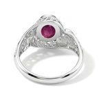 Royal Bali Collection - D'Joy Fissure Filled Ruby Sterling Silver Solitaire Ring 1.77 Ct._8600694_4