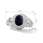 Royal Bali Collection - D'Joy Fissure Filled Blue Sapphire Sterling Silver Solitaire Ring 1.90 Ct._8601252_6
