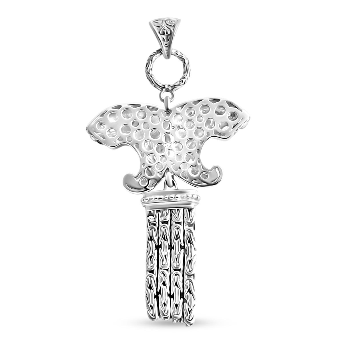 Royal Bali Collection - D'Joy Sterling Silver Twin Tiger Pendant, Silver Wt.11.06 Gms 8601347 5