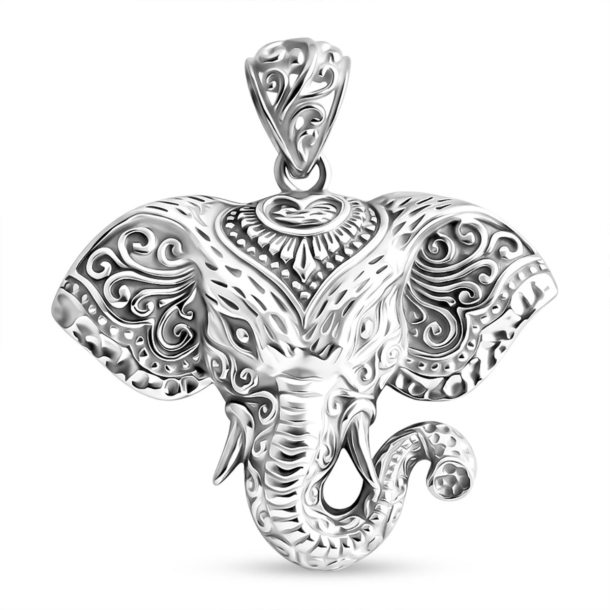 D'Joy Sterling Silver Elephant Head Pendant V32747352 0