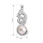 Royal Bali Collection - D'Joy White Mabe Pearl Sterling Silver Dragon Drop Pendant 6.80 Ct._8601462_5