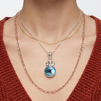Royal Bali Collection - D'Joy Blue Mabe Pearl Sterling Silver Elephant Head Drop Pendant 6.38 Ct._8601464_2