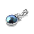 Royal Bali Collection - D'Joy Blue Mabe Pearl Sterling Silver Elephant Head Drop Pendant 6.38 Ct._8601464_3