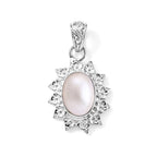 Royal Bali Collection - D'Joy White Mabe Pearl Sterling Silver Solitaire Pendant 3.16 Ct._8601465