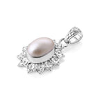Royal Bali Collection - D'Joy White Mabe Pearl Sterling Silver Solitaire Pendant 3.16 Ct._8601465_3