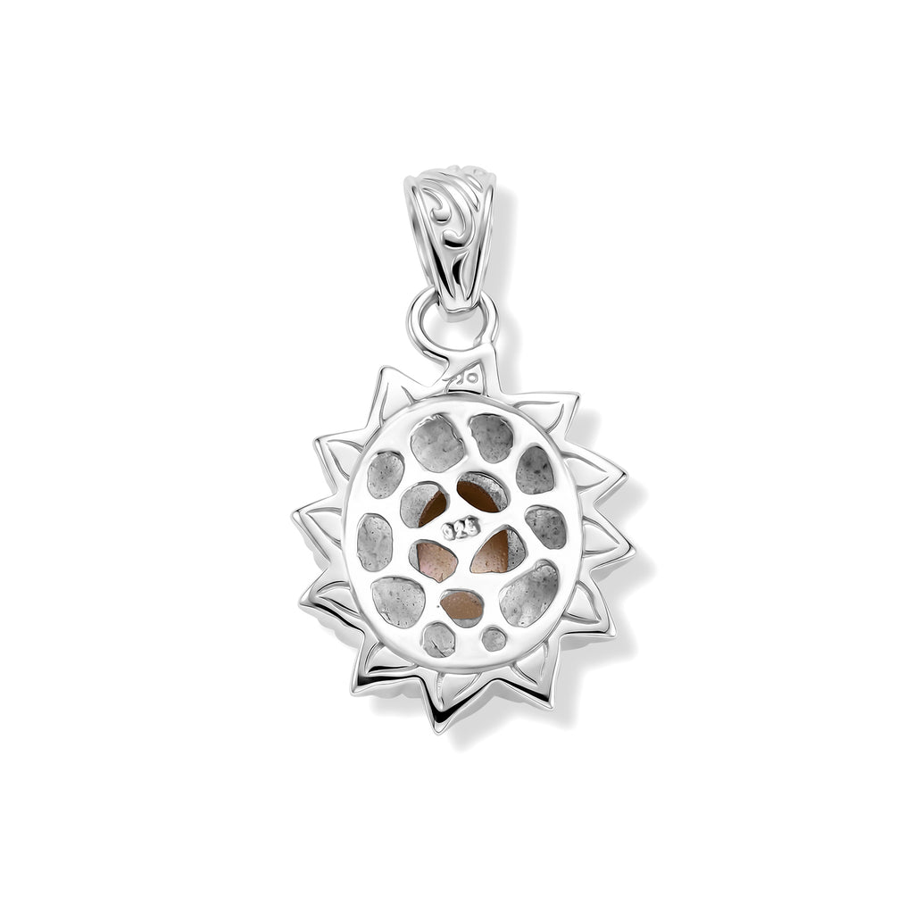 Royal Bali Collection - D'Joy White Mabe Pearl Sterling Silver Solitaire Pendant 3.16 Ct._8601465_4