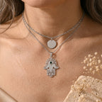 Royal Bali Collection - Natural Chrome Diopside Sterling Silver Hamsa Pendant_8601467_2