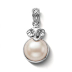 Royal Bali Collection - D'Joy White Mabe Pearl Sterling Silver Elephant Head Drop Pendant 6.28 Ct._8601468