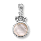 Royal Bali Collection - D'Joy White Mabe Pearl Sterling Silver Elephant Head Drop Pendant 6.28 Ct._8601468_4