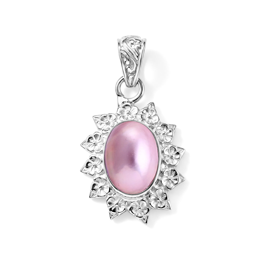 Royal Bali Collection - D'Joy Pink Mabe Pearl Sterling Silver Pendant 3.30 Ct._8601530