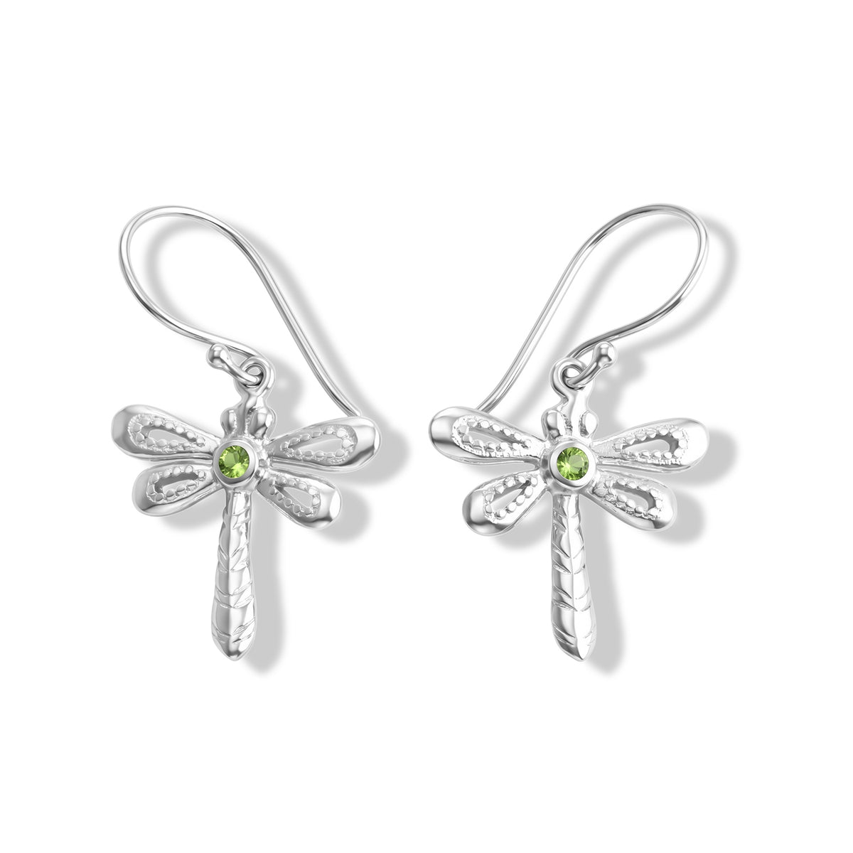 D'Joy Natural Chrome Diopside Sterling Silver Dragonfly Earring with Hook V32516467 0