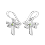 Royal Bali Collection - D'Joy Natural Chrome Diopside Sterling Silver Dragonfly Earring with Hook_8601560