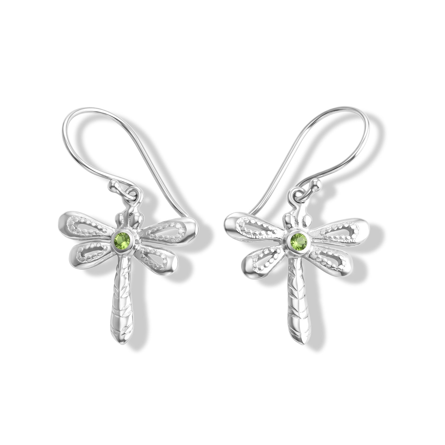 D'Joy Natural Chrome Diopside Sterling Silver Dragonfly Earring with Hook V32516467 0