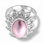 Royal Bali Collection - D'Joy Pink Mabe Pearl Sterling Silver Solitaire Ring 3.20 Ct._8602286