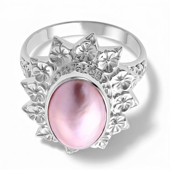 D'Joy Pink Mabe Pearl Sterling Silver Solitaire Ring 3.20 Ct. 8602286 1