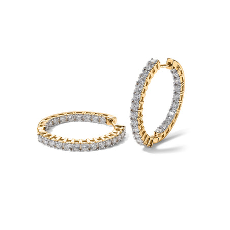 Luxuriant - Lab Grown Diamond (SI/G-H) Hoop Earring in 18K Vermeil Yellow Gold Plated Sterling Silver 3.00 Ct. 8604006 1