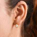 D'Joy - Ethiopian Opal Solitaire Stud Push Post Earring in Yellow Gold Plated Sterling Silver 1.75 Ct._8604071_1