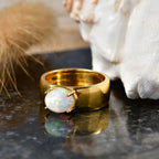 D'Joy - Ethiopian Opal Solitaire Ring in Yellow Gold Plated Sterling Silver_8604102_2