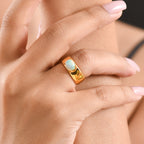 D'Joy - Ethiopian Opal Solitaire Ring in Yellow Gold Plated Sterling Silver_8604107_1