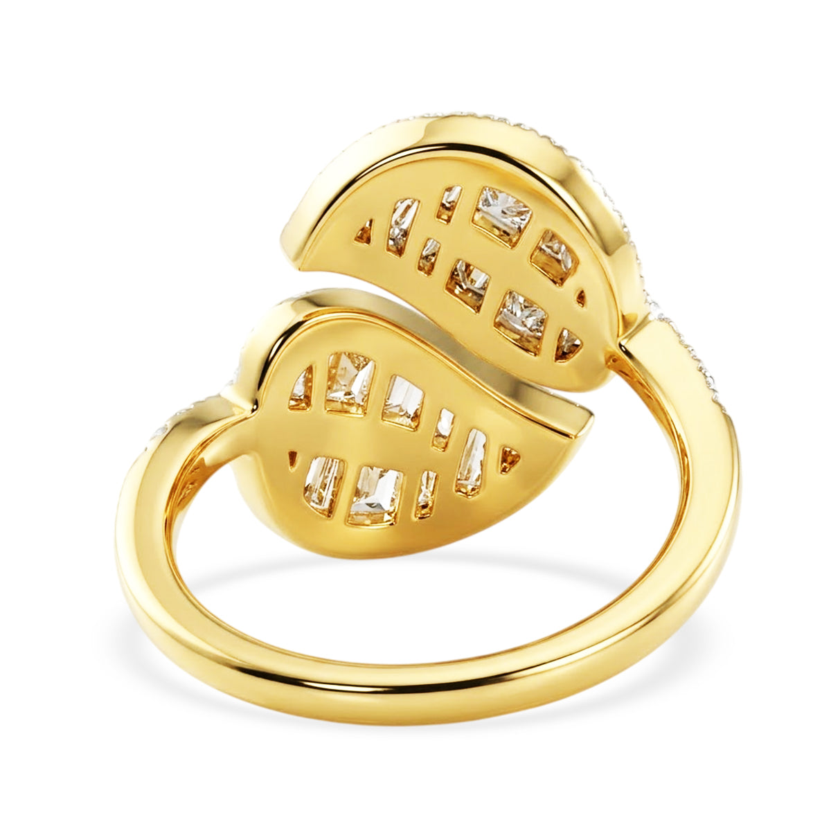 JCK VEGAS CLOSEOUT DEAL - Luxuriant - Lab Grown Diamond (SI/G-H) Leaf Bypass Ring in 18K Vermeil Yellow Gold Plated Sterling Silver 1.50 Ct. 8604213 5