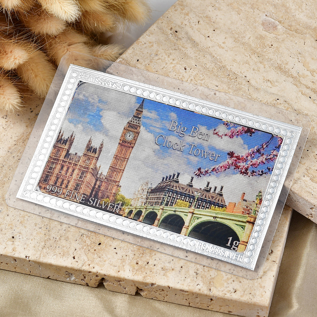 Sterling Silver (99.9% Purity) Big Ben Clock Tower Collectible_8604425_1