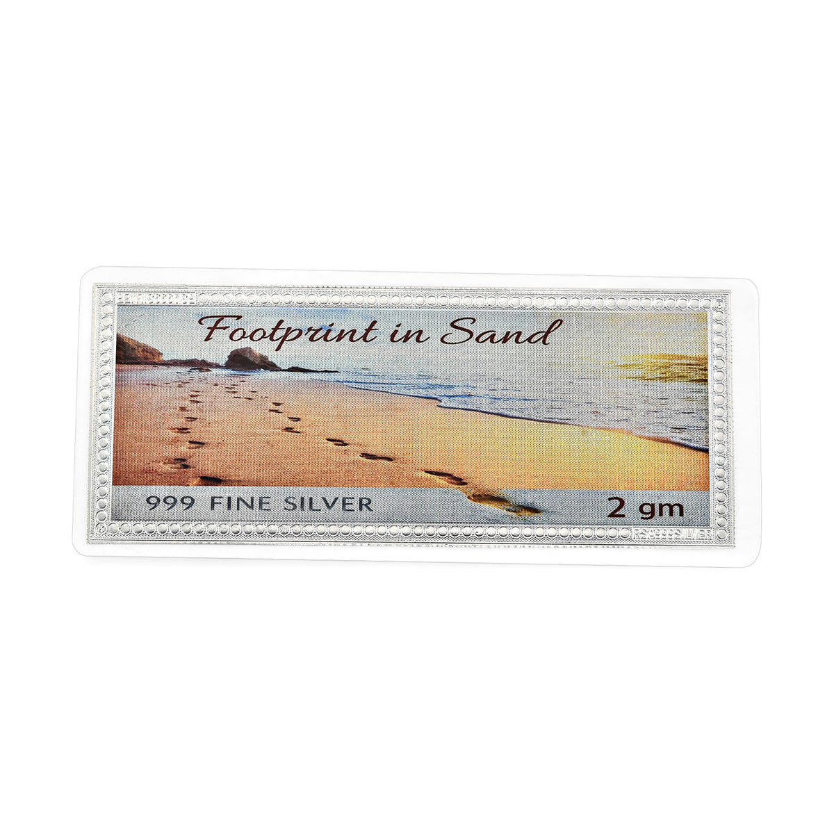 Sterling Silver (99.9% Purity) Foot Print in Sand Collectible V32607300 4